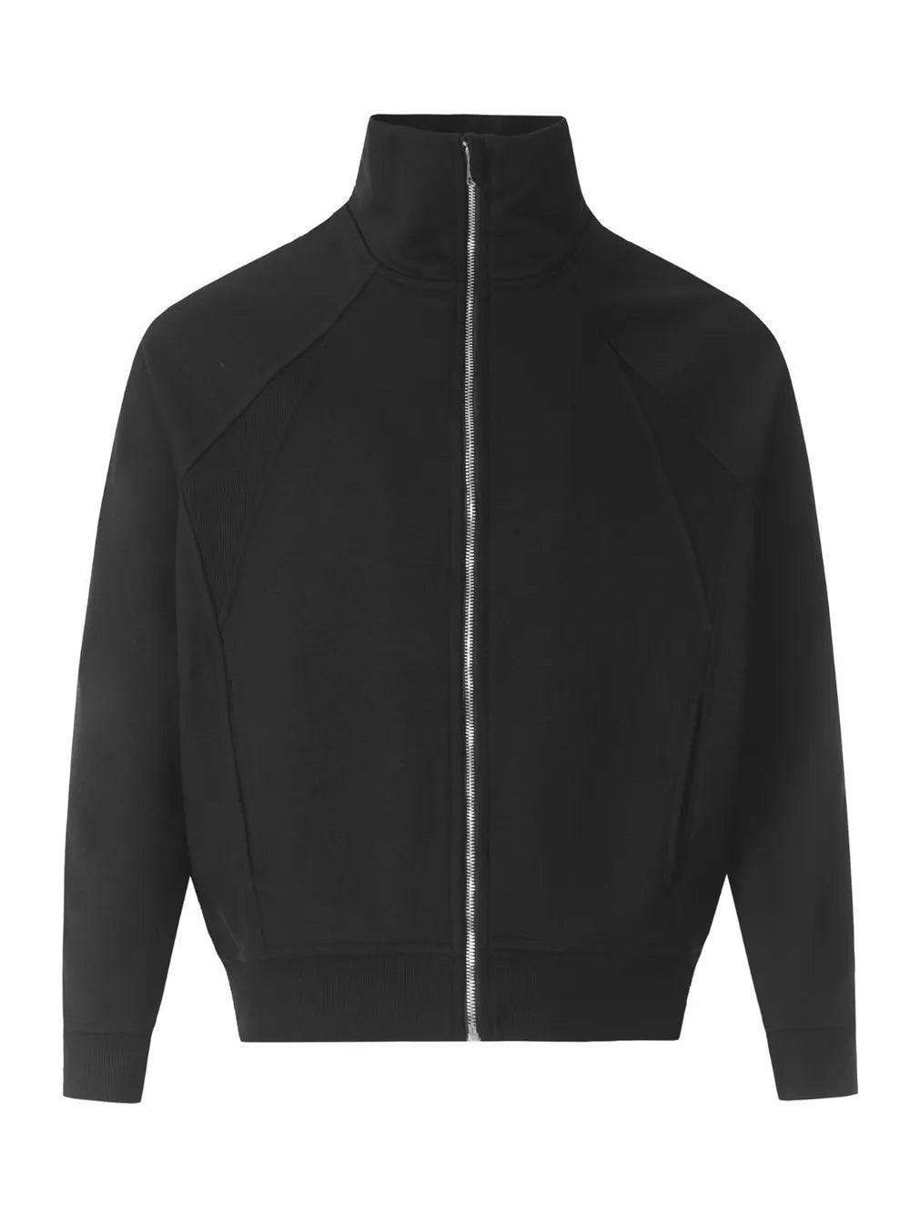 Men's Zip Up Stand Collar Jacket Black
