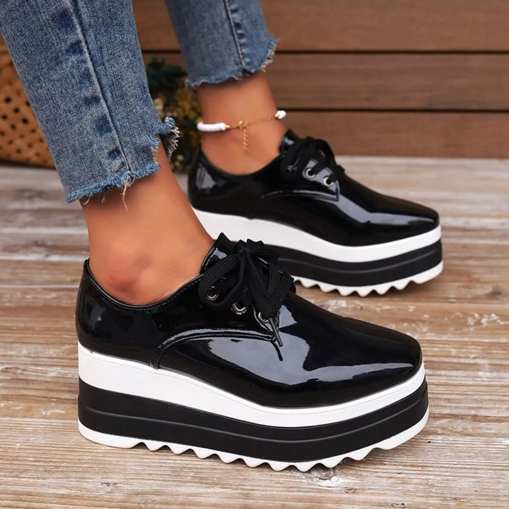 women's lace up platform sneakers - styling option