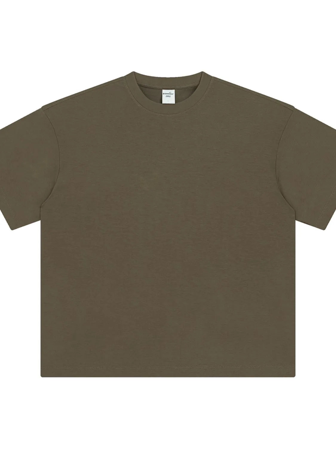 Men's Round Neck Half Sleeve T-Shirt Olive Brown