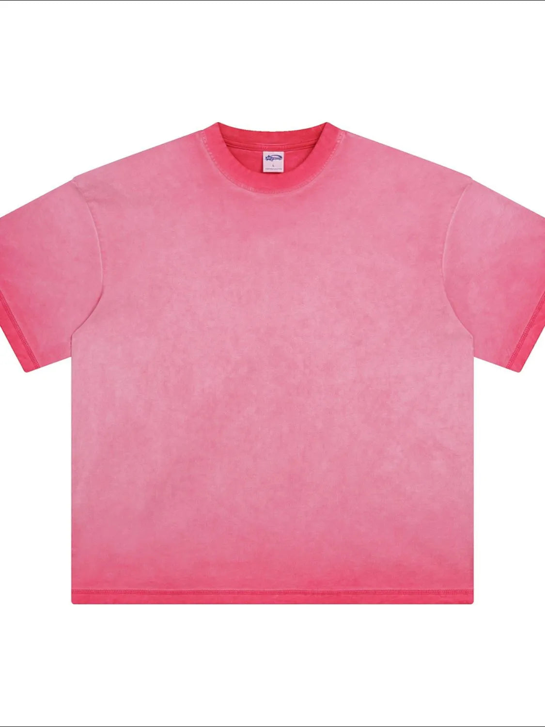 Men's Round Neck Half Sleeve T-Shirt Hot Pink