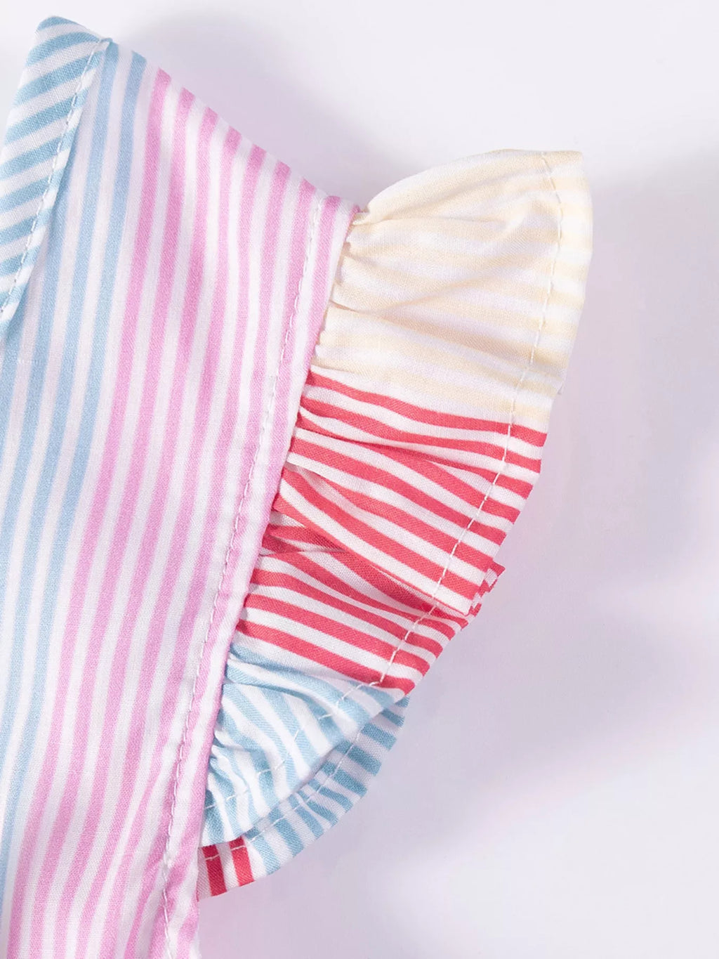 women's children's striped ruffle sleeve casual dress - additional image
