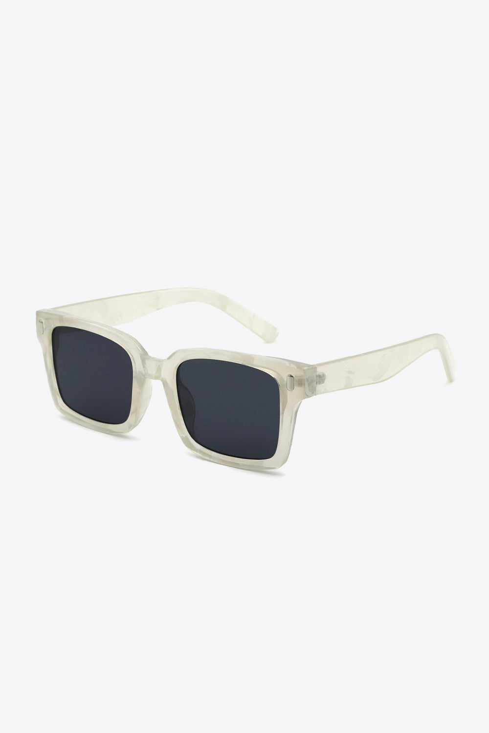 UV400 Polycarbonate Square Sunglasses Transparent One Size