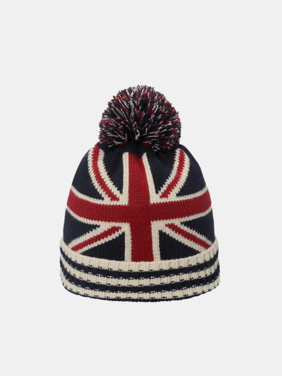 Roll Rim US Flag Knit Hat Style A One Size