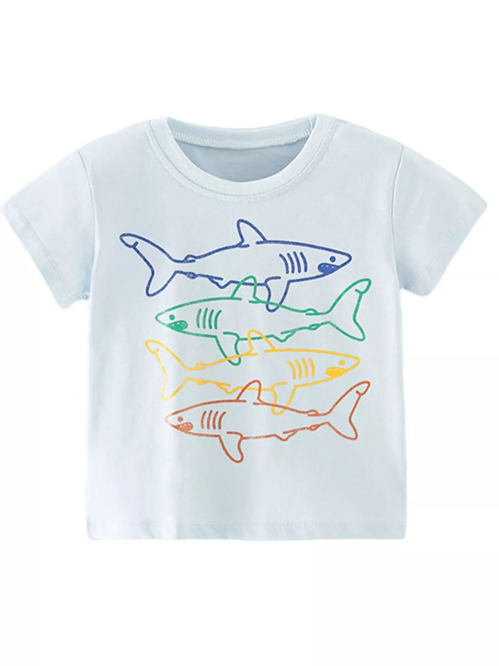 women's children's shark crew neck t-shirt - main product image