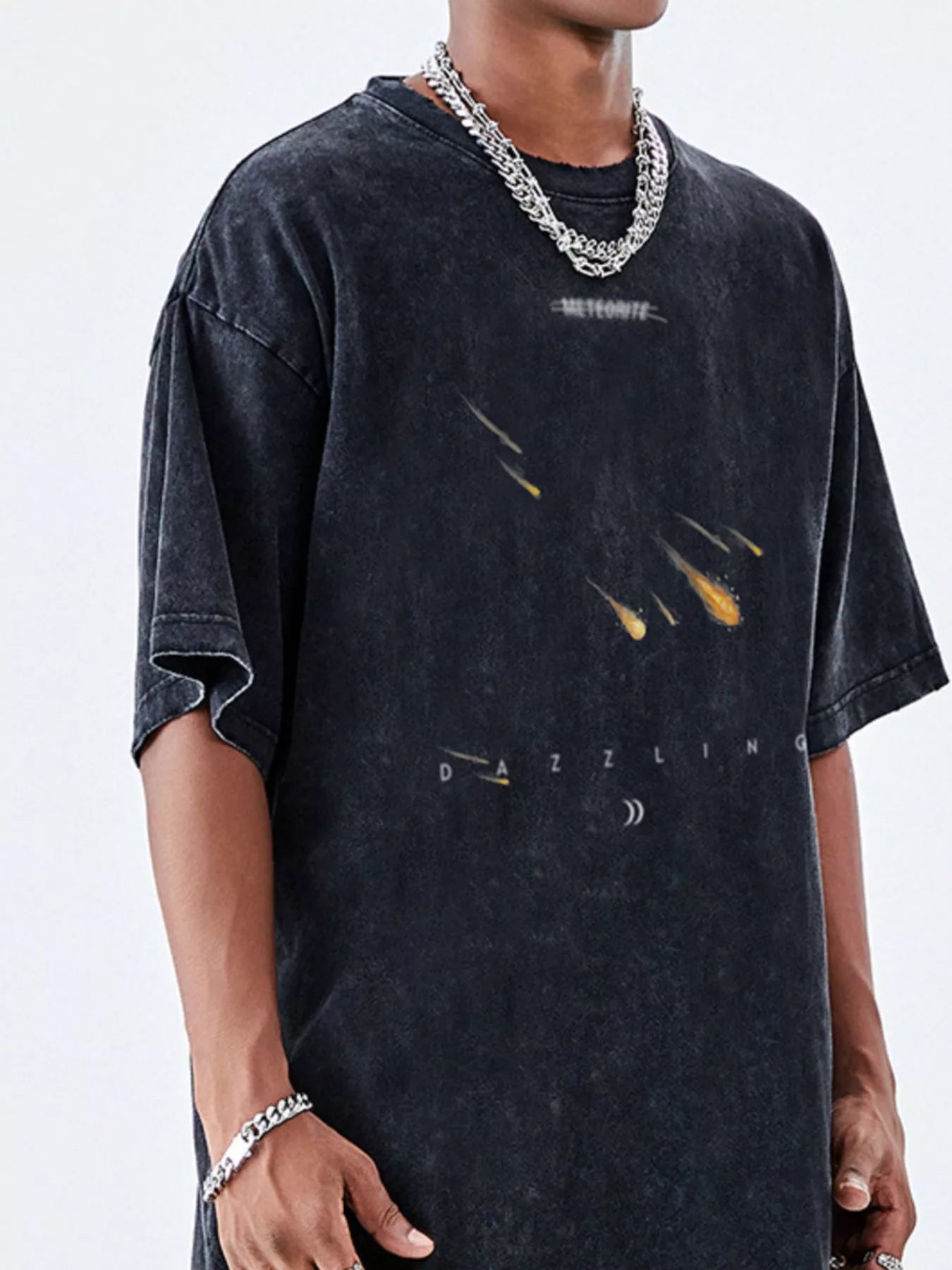 men's men's round neck half sleeve t-shirt - alternate angle