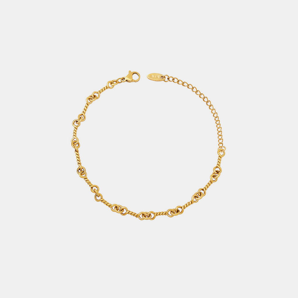 titanium steel link chain bracelet styled as activewear