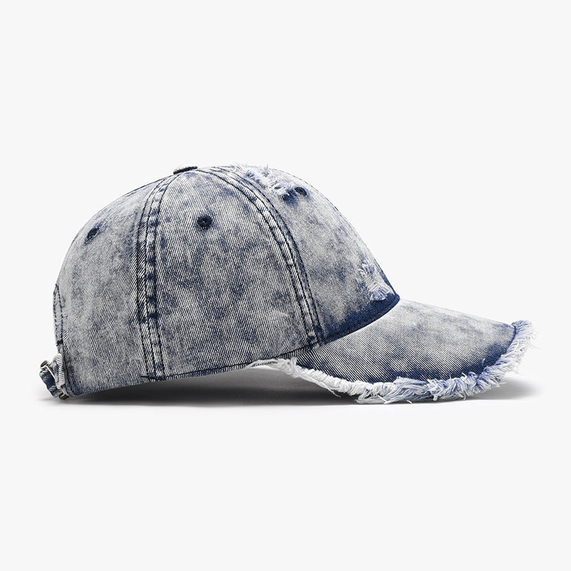 Distressed Cotton Adjustable Baseball Cap