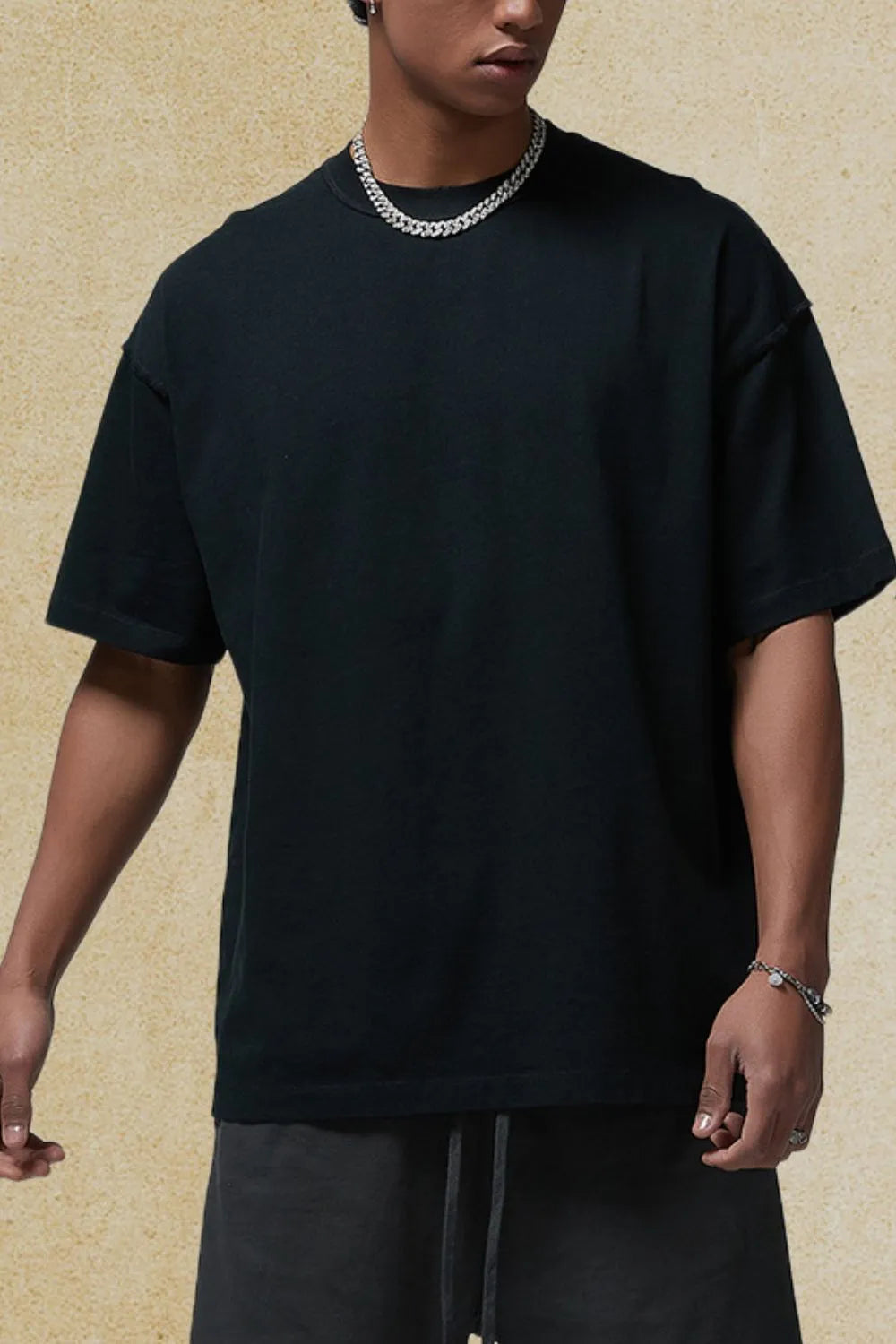men's round neck half sleeve t-shirt men’s casual tee