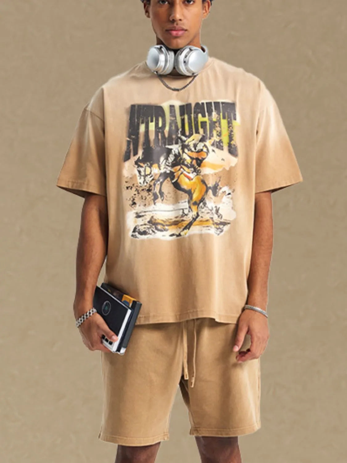 Men's Graphic Round Neck Half Sleeve T-Shirt