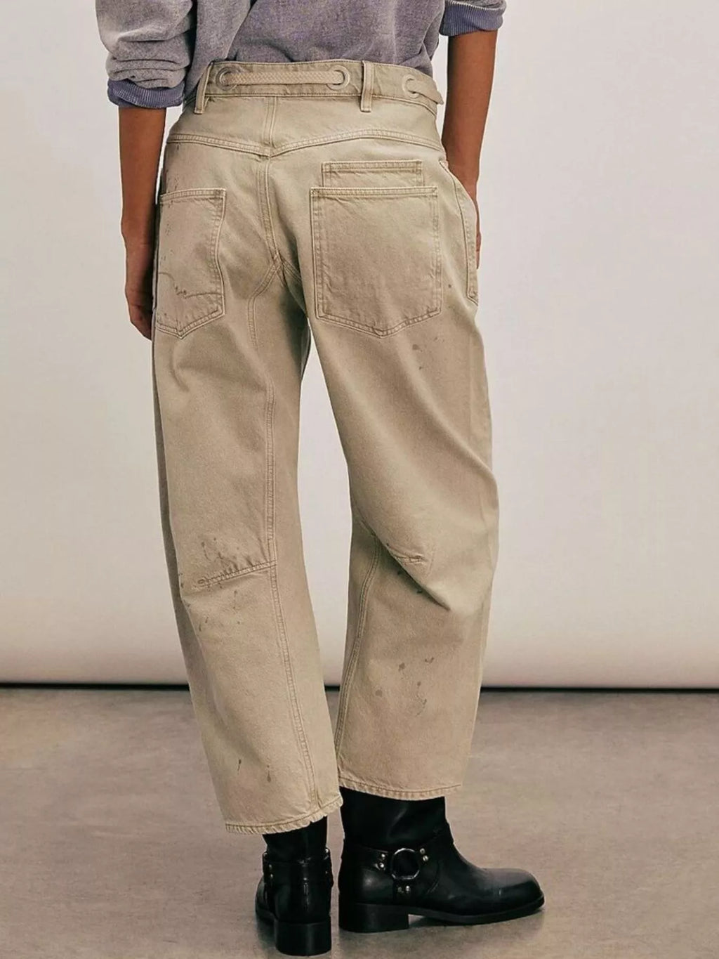 women's washed relaxed fit jeans - extra view