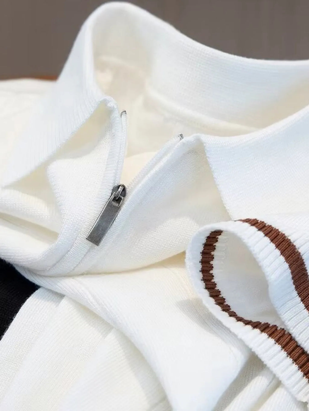 men's men's plus size quarter zip short sleeve knit polo - lifestyle shot