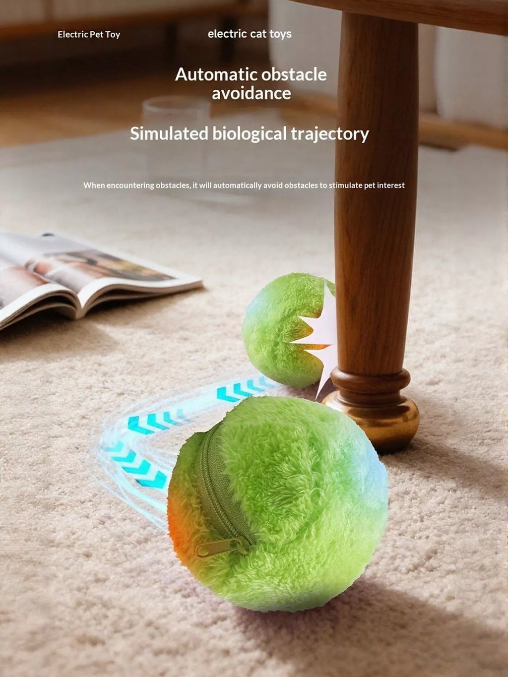electric plush pet chase ball - extra view