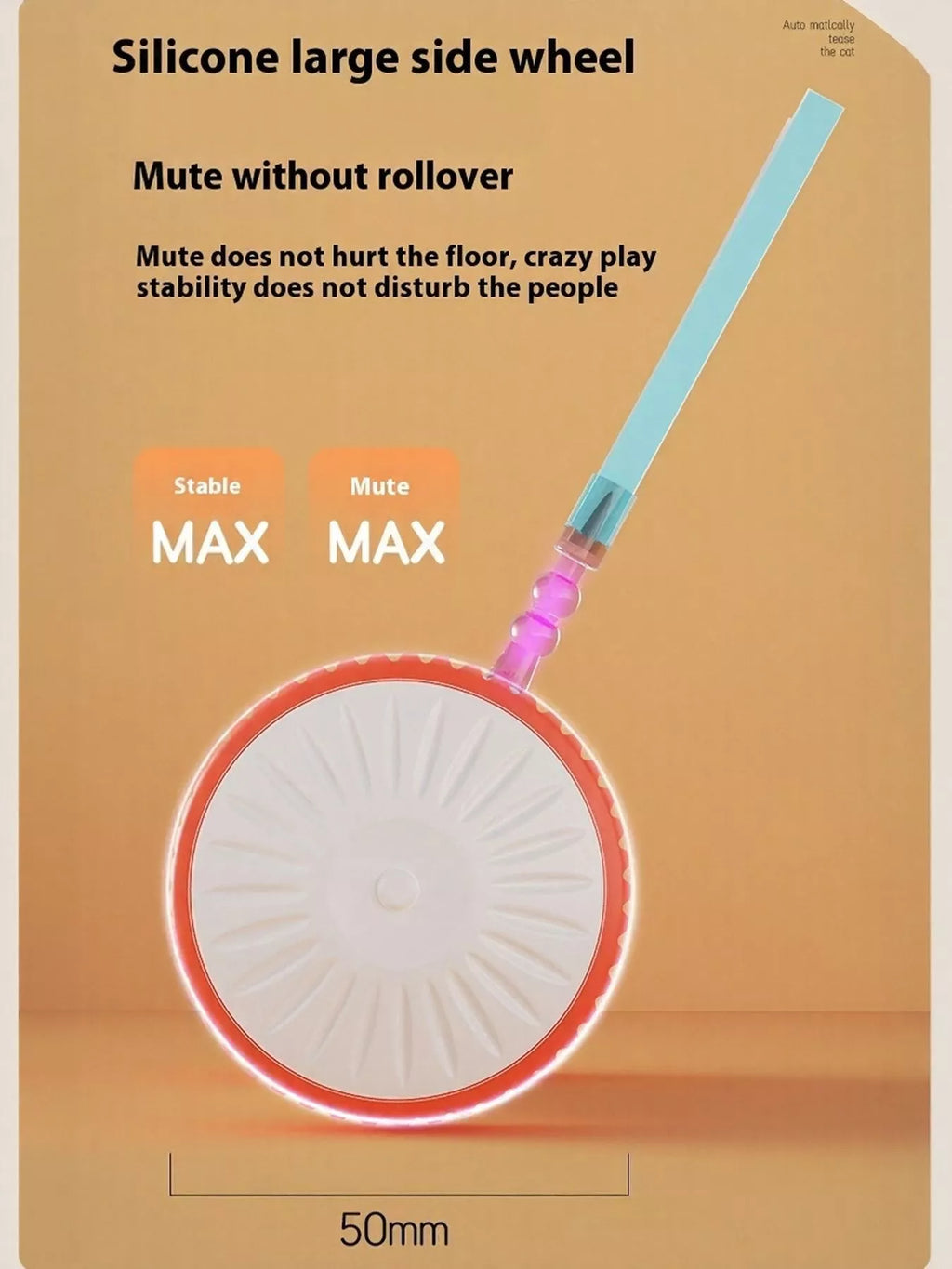 interactive self-rotating feather pet chase toy - extra view