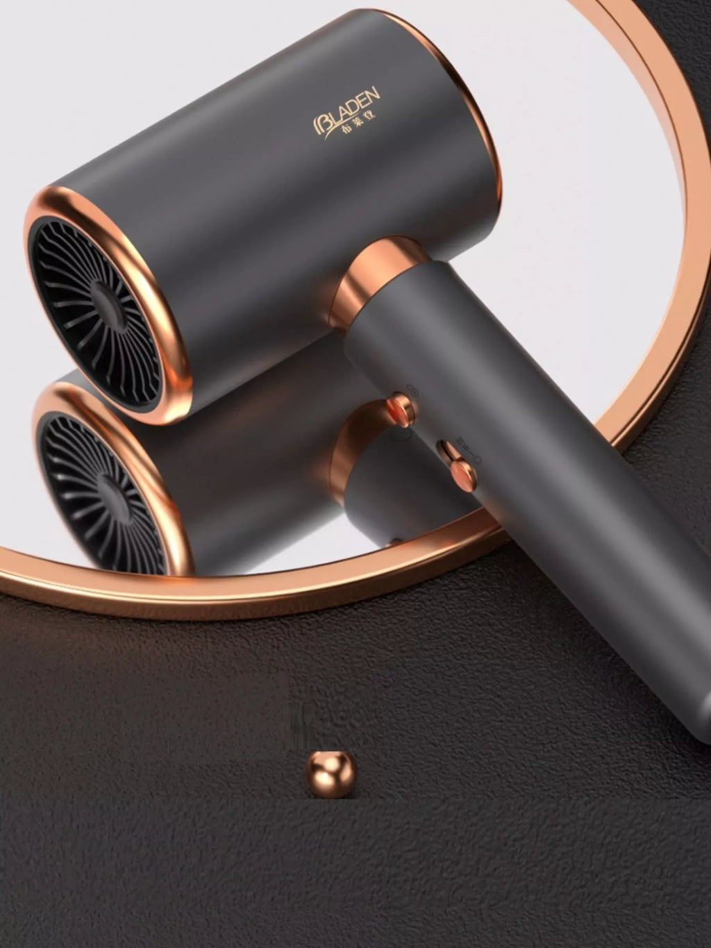 constant temperature household hair dryer - side view