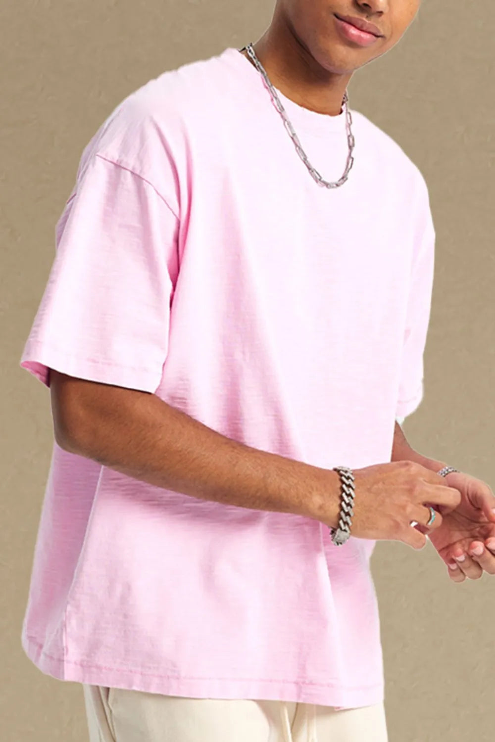 men's round neck half sleeve t-shirt men’s casual tee
