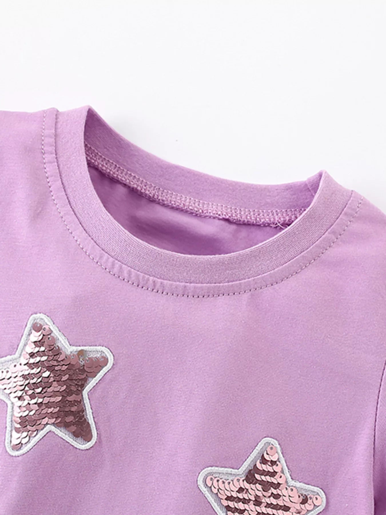 women's children's star round neck tulle hem dress - alternate angle