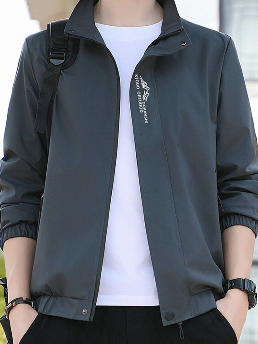 men’s oversized casual topcoat with belted waist