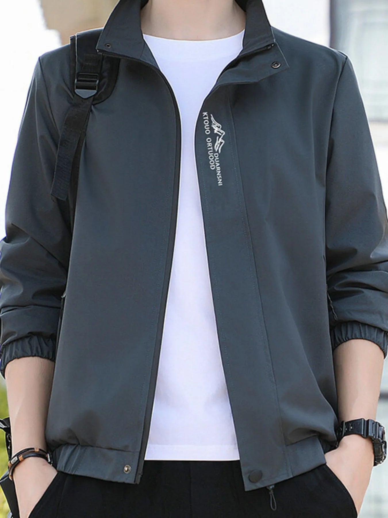 men’s oversized casual topcoat with belted waist
