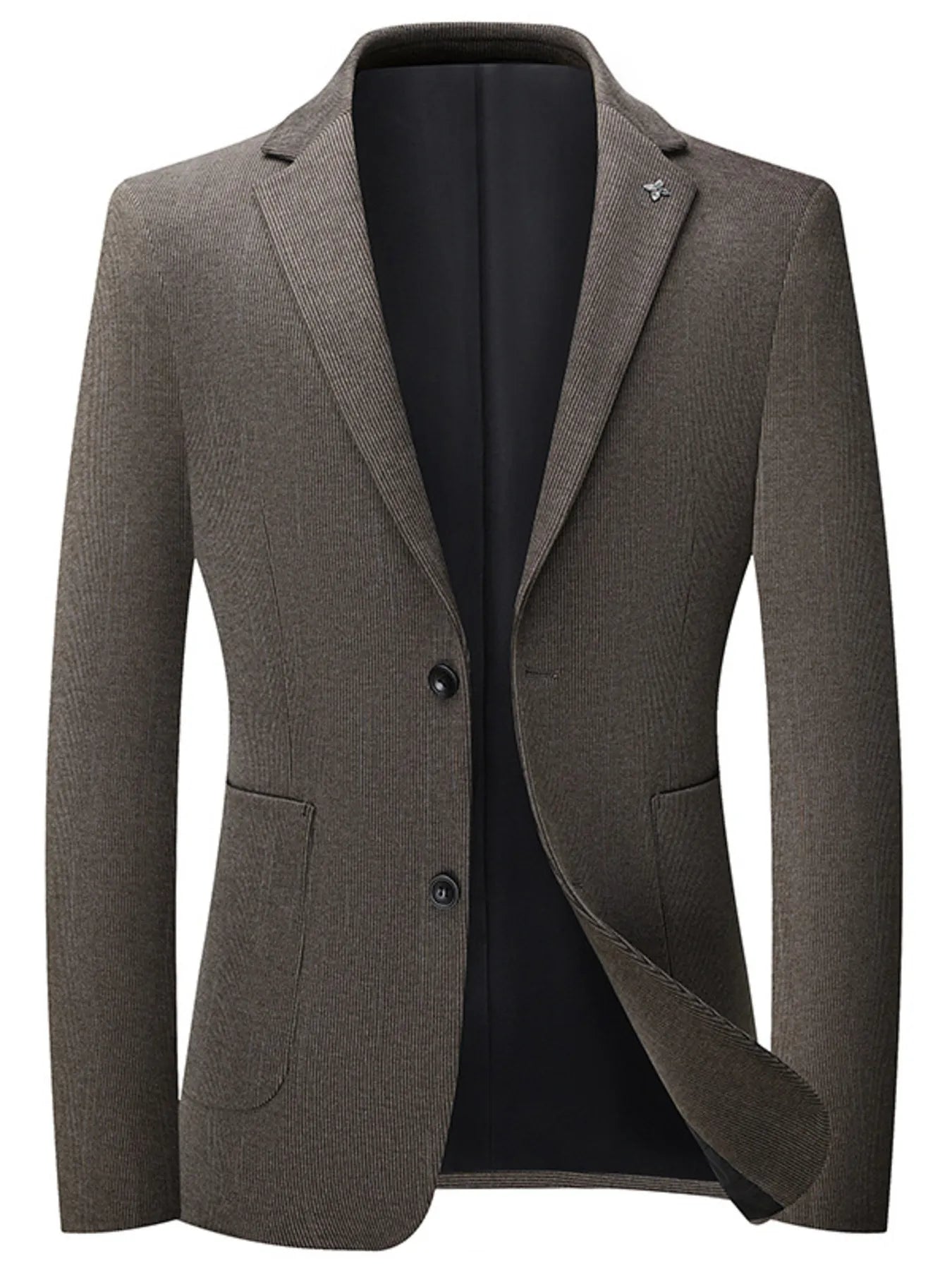men’s quilted overcoat with button front
