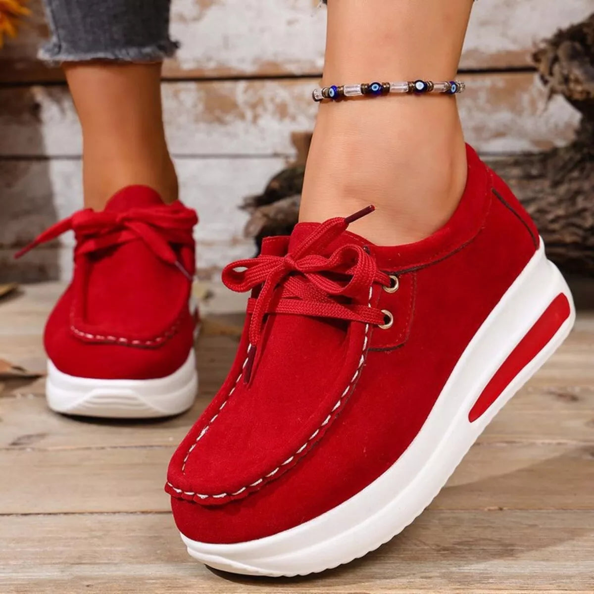 women's round toe platform sneakers - product detail