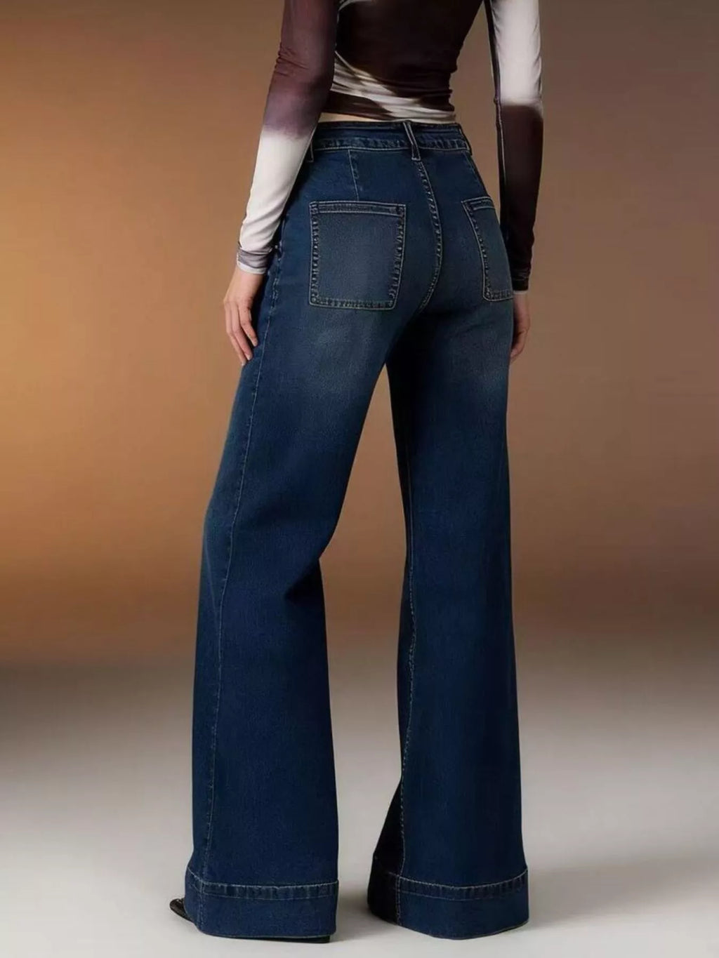 women's high-waisted flare leg jeans - additional image