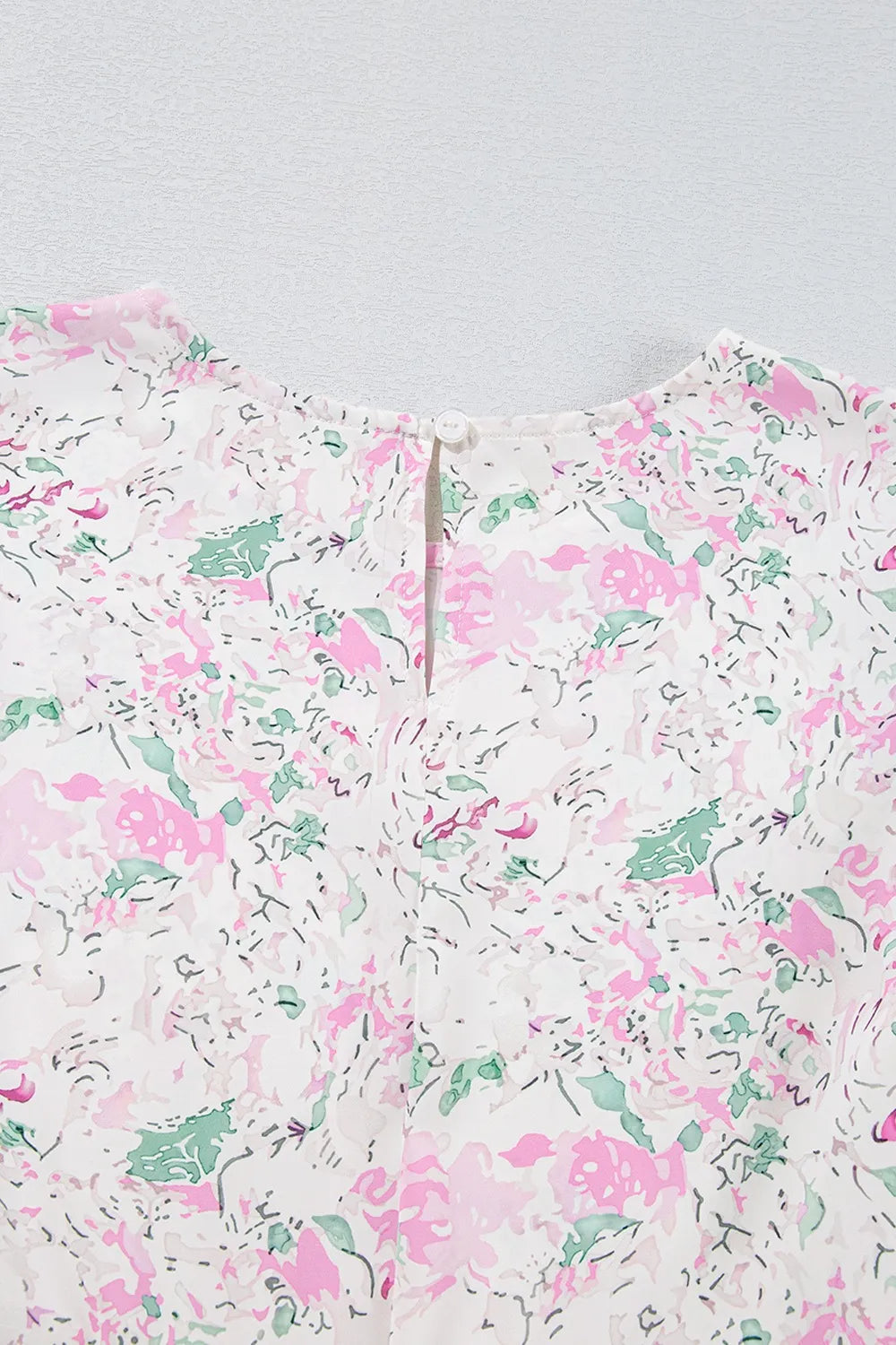 Printed Round Neck Long Sleeve Blouse