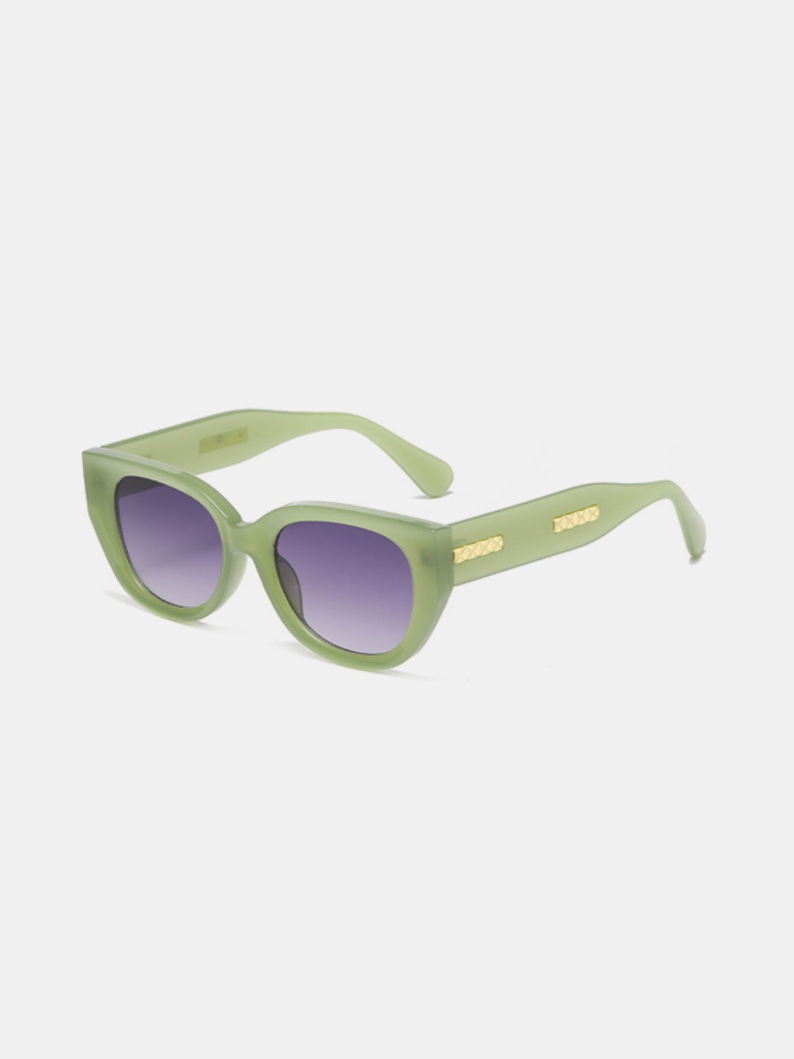 Cat Eye Polycarbonate Frame Sunglasses Sage One Size