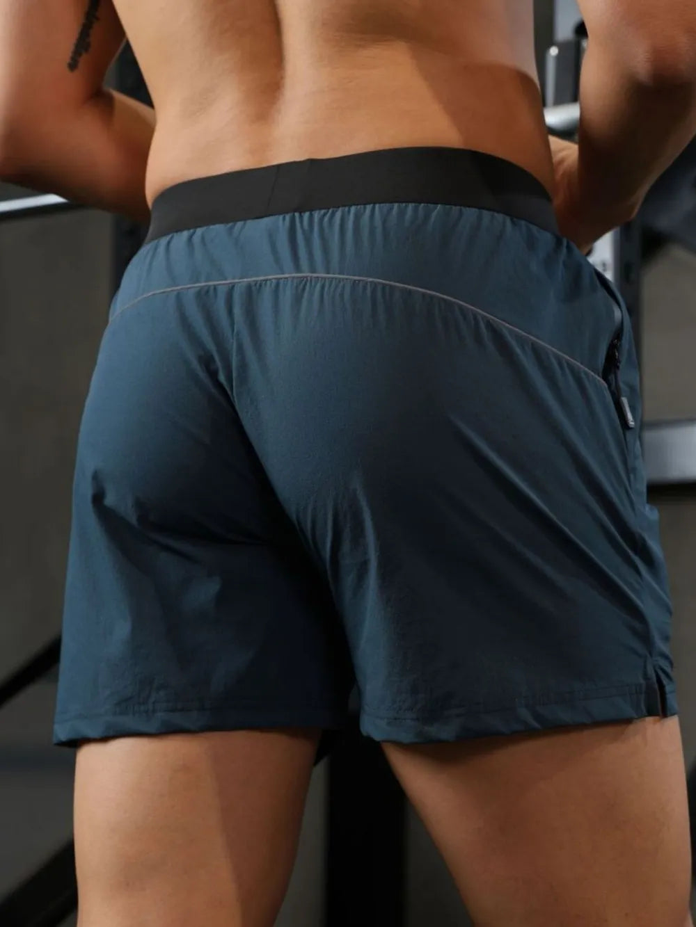 Men's Plus Size Elastic Waist Shorts Peacock Blue