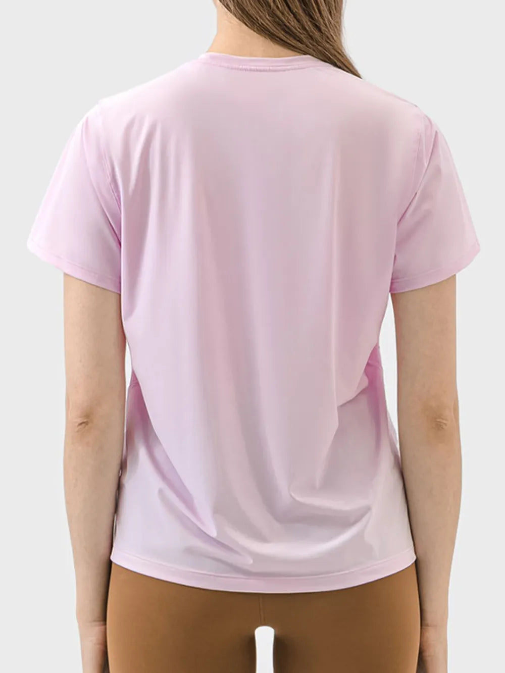women's millennia slit round neck short sleeve active t-shirt - product detail