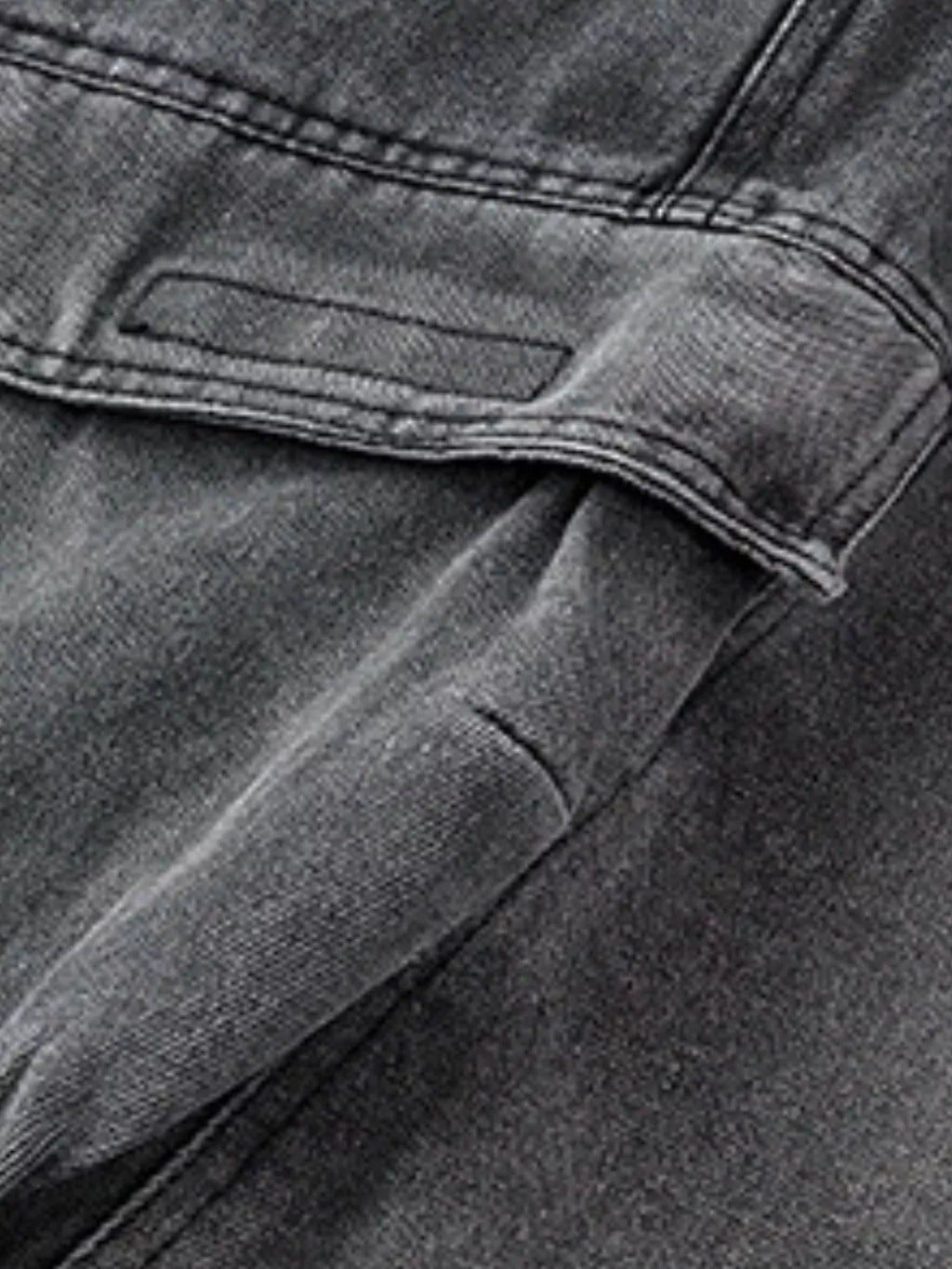 men's men's vintage wash cargo demin shorts - additional image