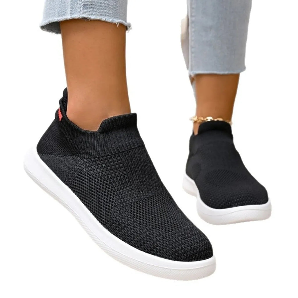 women's breathable mesh athletic sneakers - detail shot