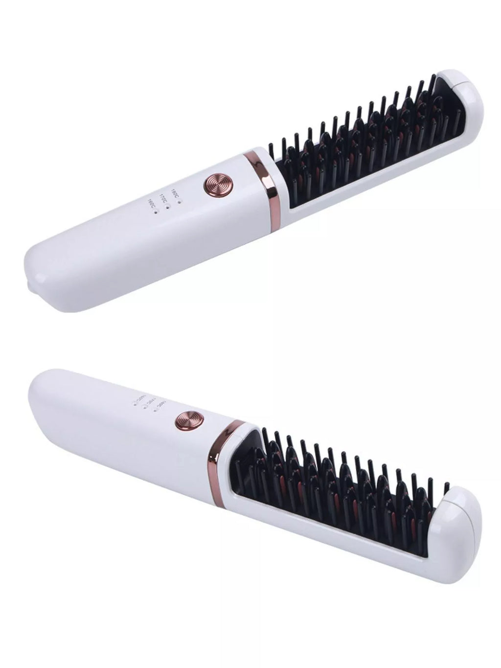 portable heated straightening comb - back view