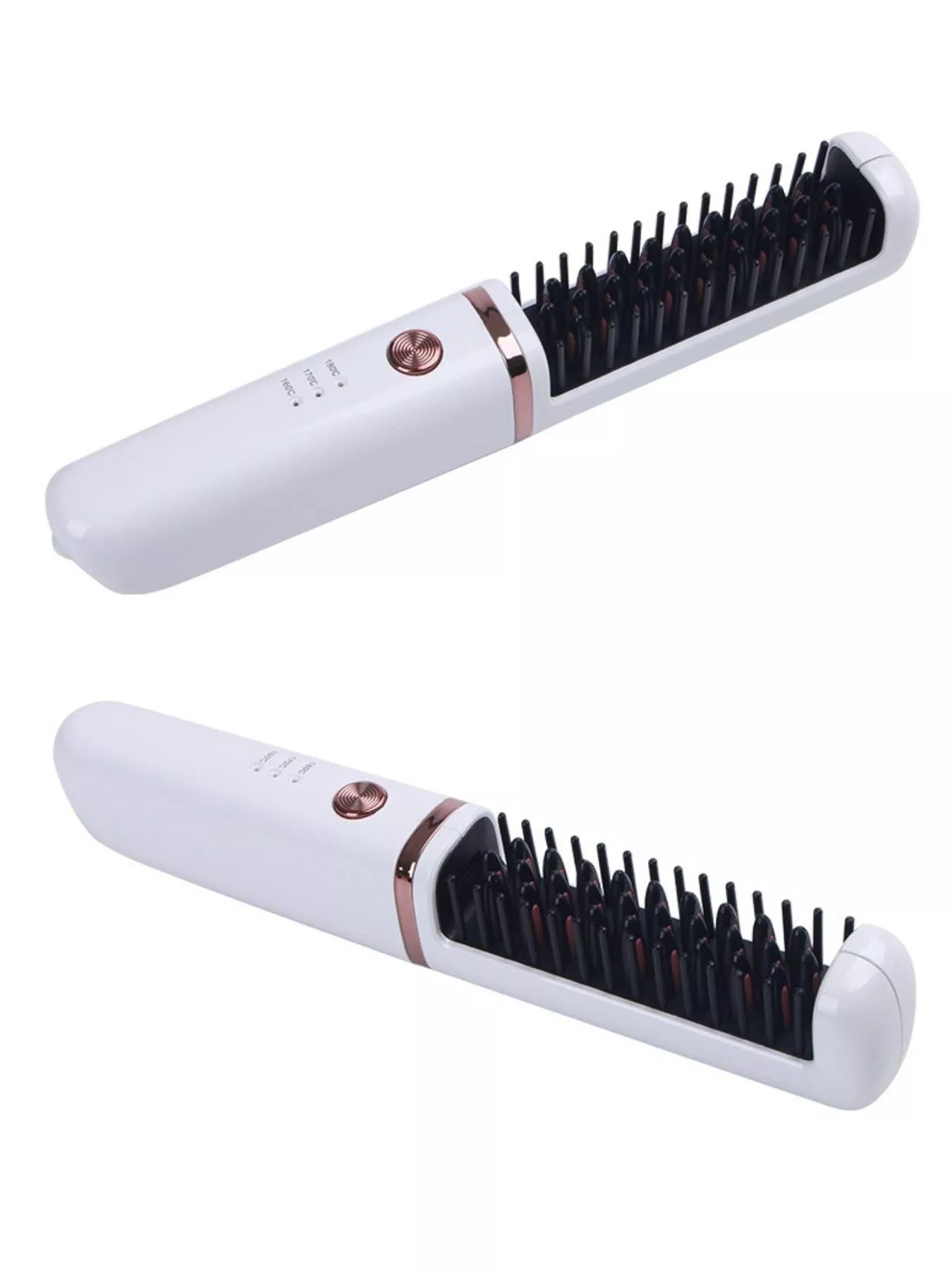 portable heated straightening comb - back view