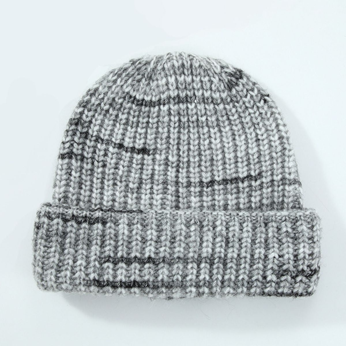 Thermal Contrast Knit Hat Gray One Size