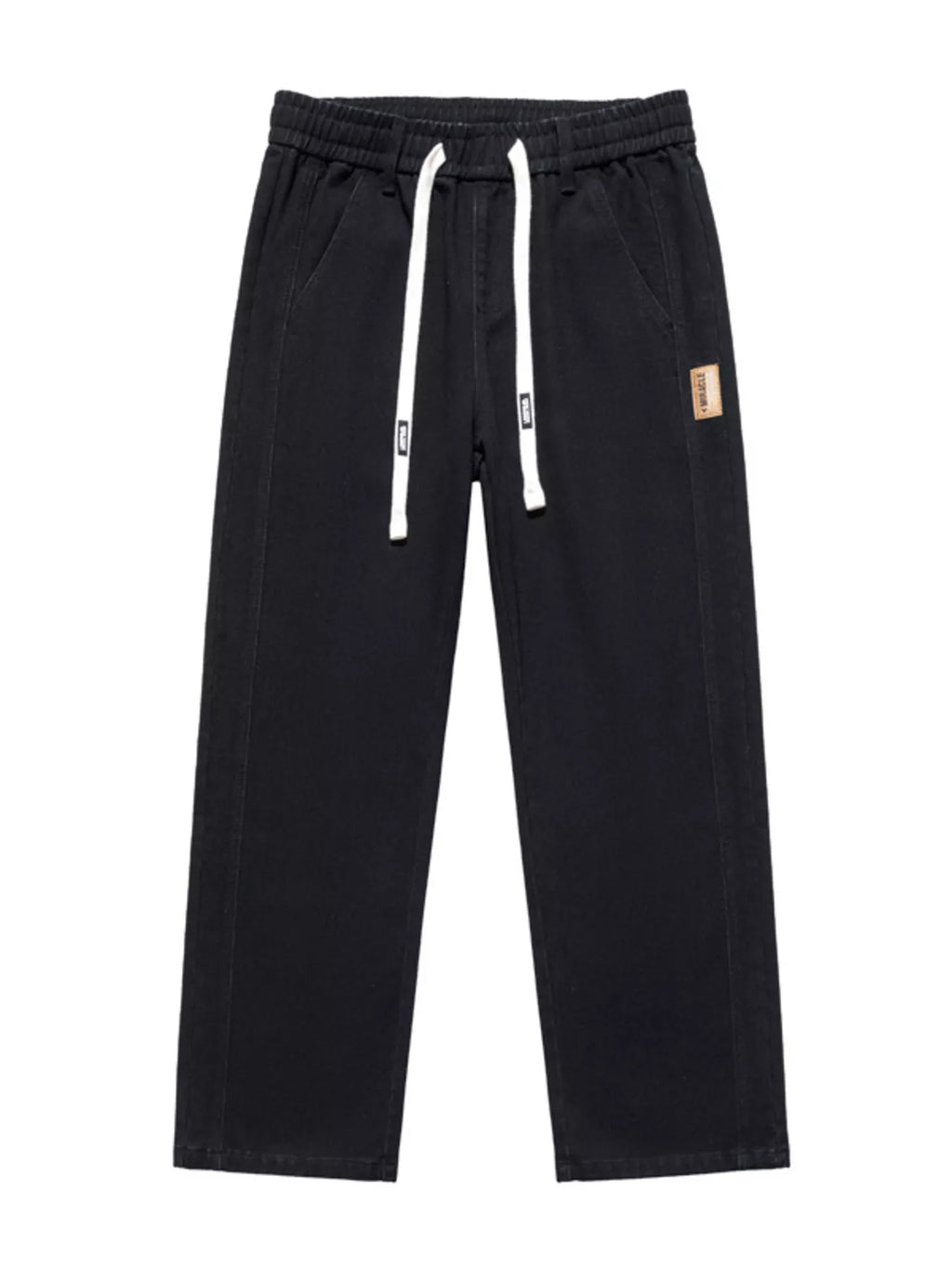 men's men's plus size casual drawstring wide-leg jeans - styling option