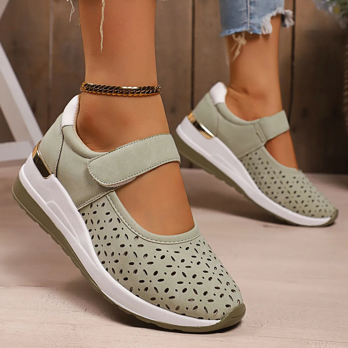 women's breathable wedge sandals - additional image