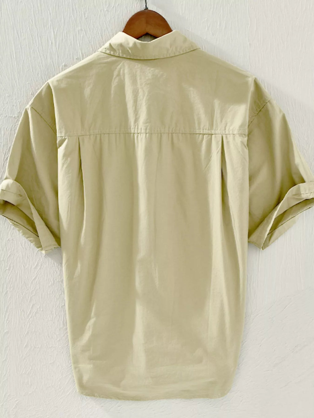 men's men's plus size casual short sleeve button-down shirt - additional image