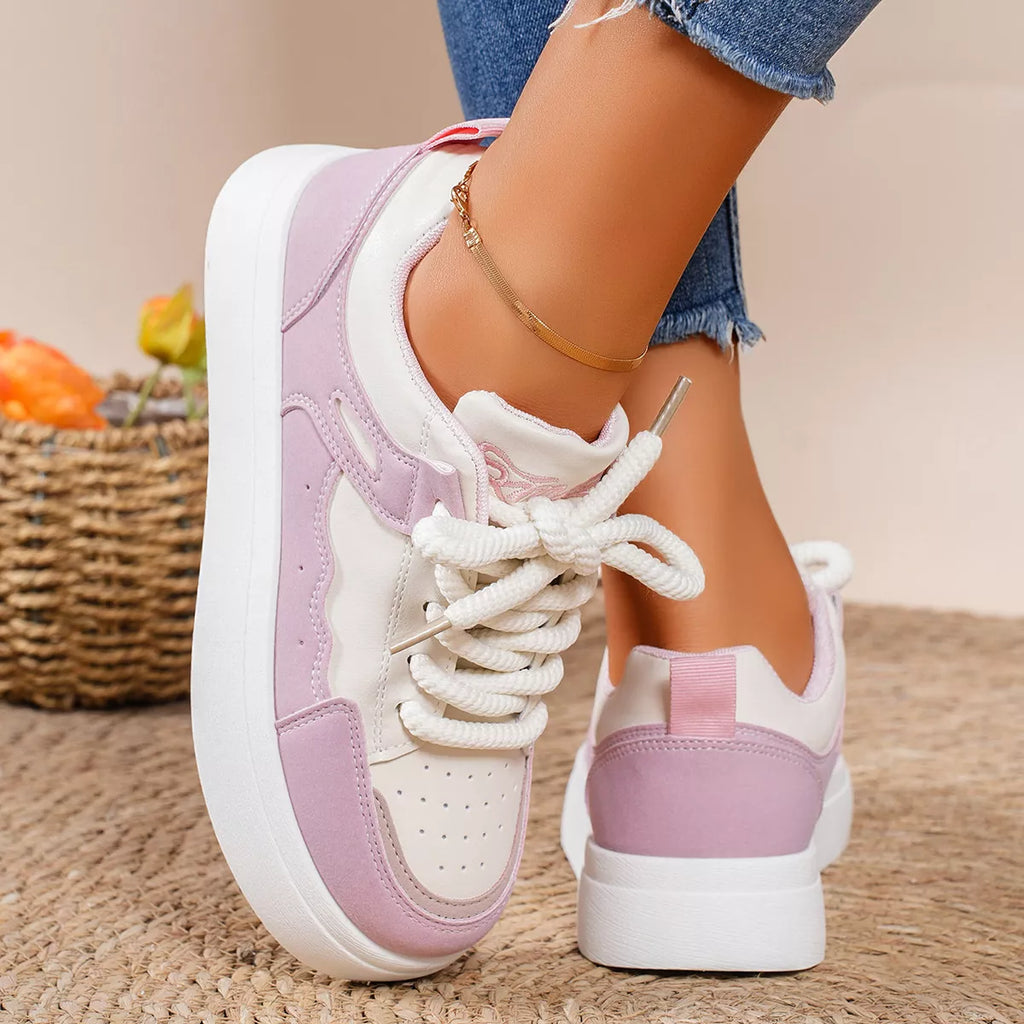 women's round toe platform sneakers - additional image