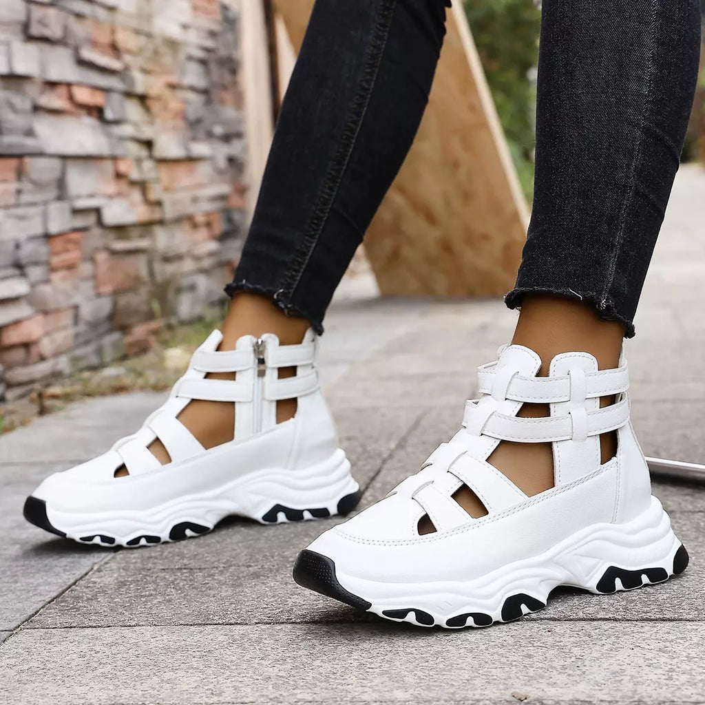 women's cutout platform sneakers - extra view