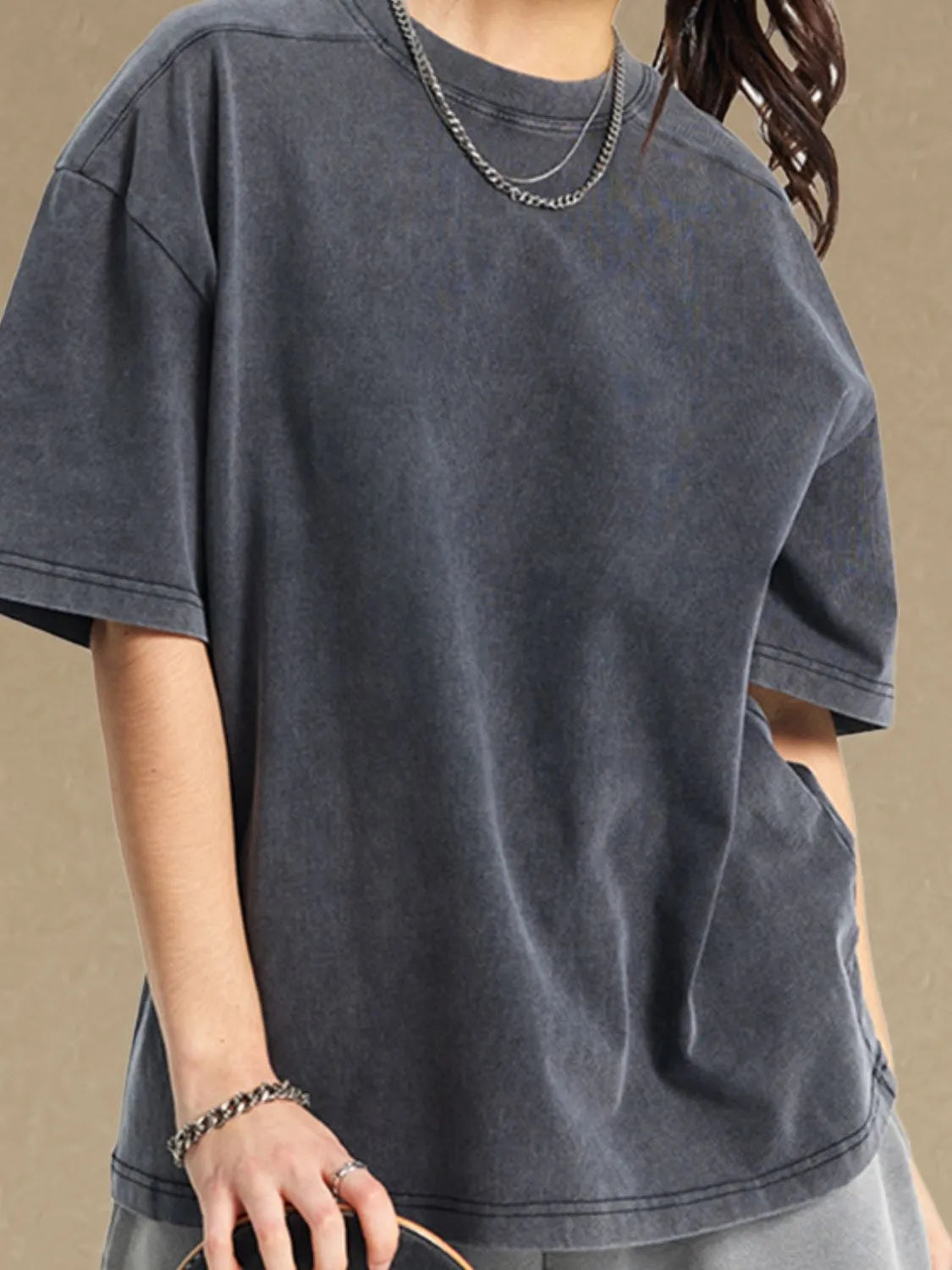 Men's Round Neck Half Sleeve T-Shirt Black