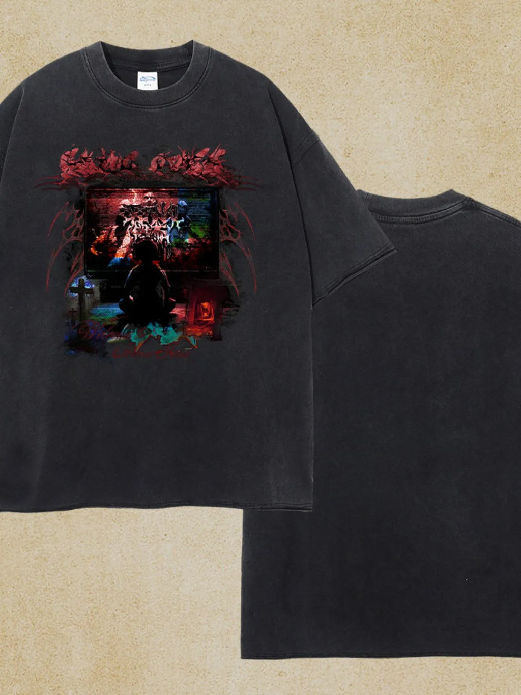 Men's Round Neck Half Sleeve Graphic T-Shirt