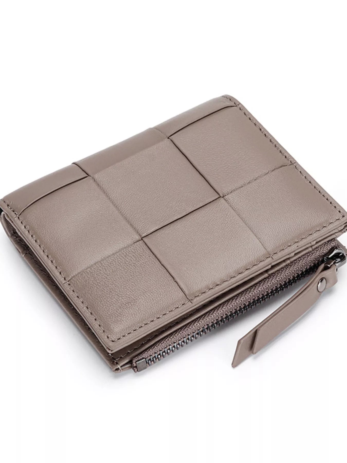 women's woven leather card case - extra view