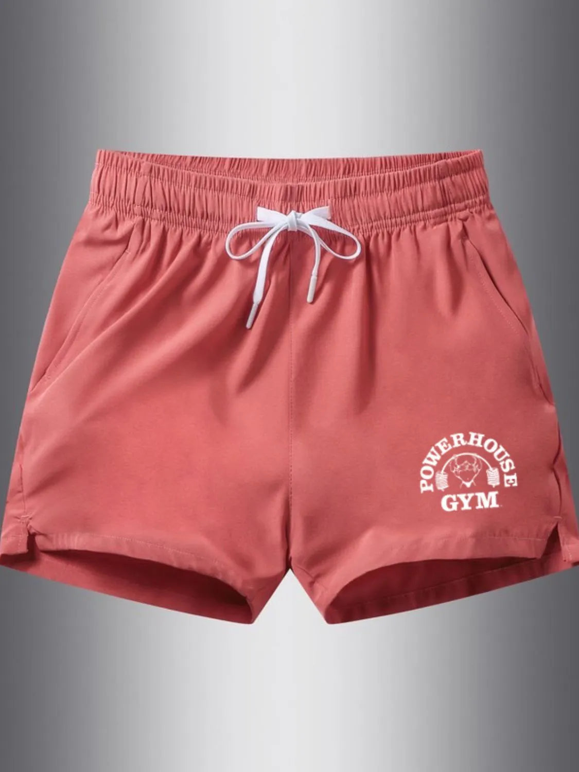 Men's Plus Size Drawstring Shorts Coral