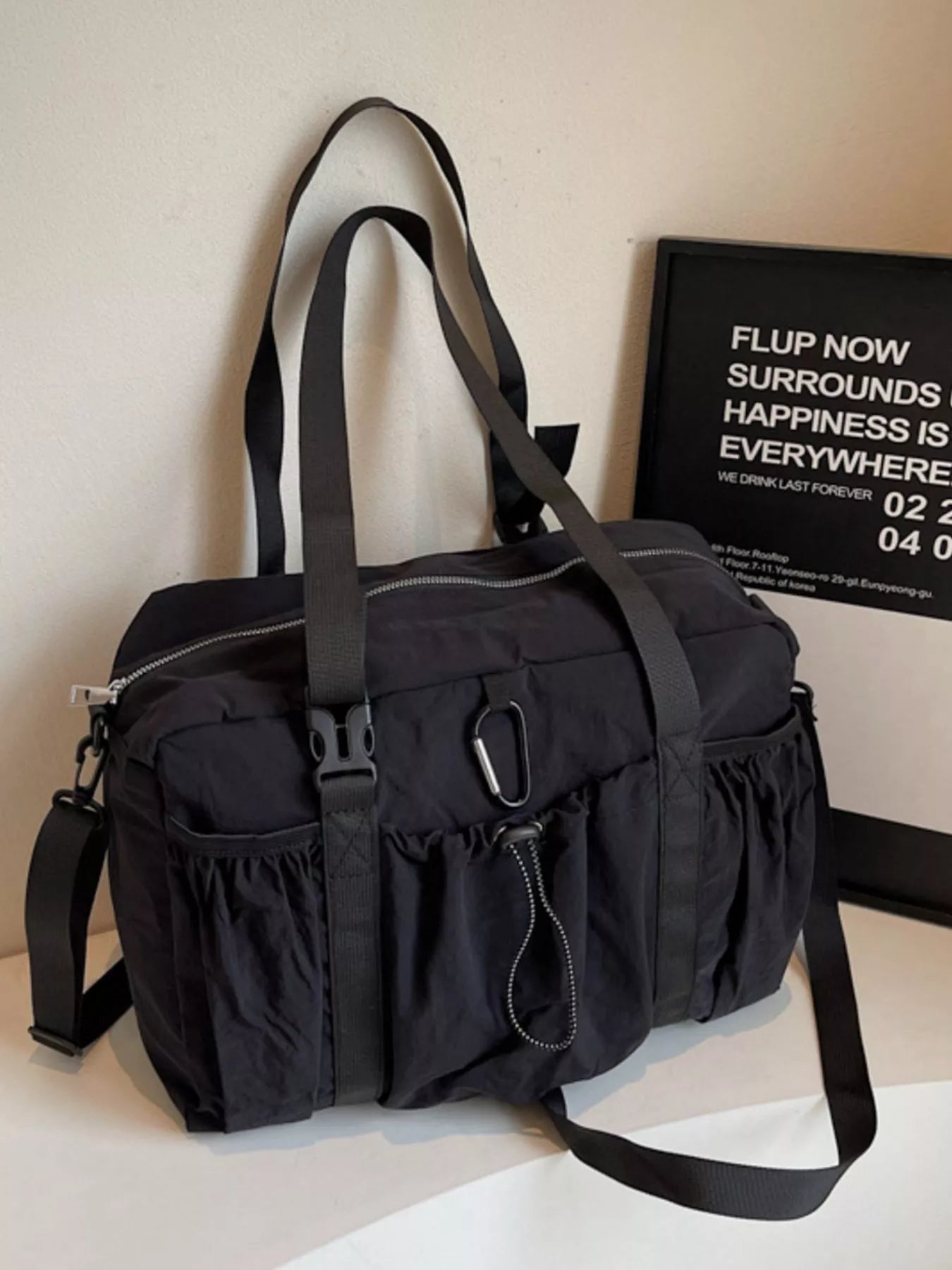 canvas travel duffel bag - product detail