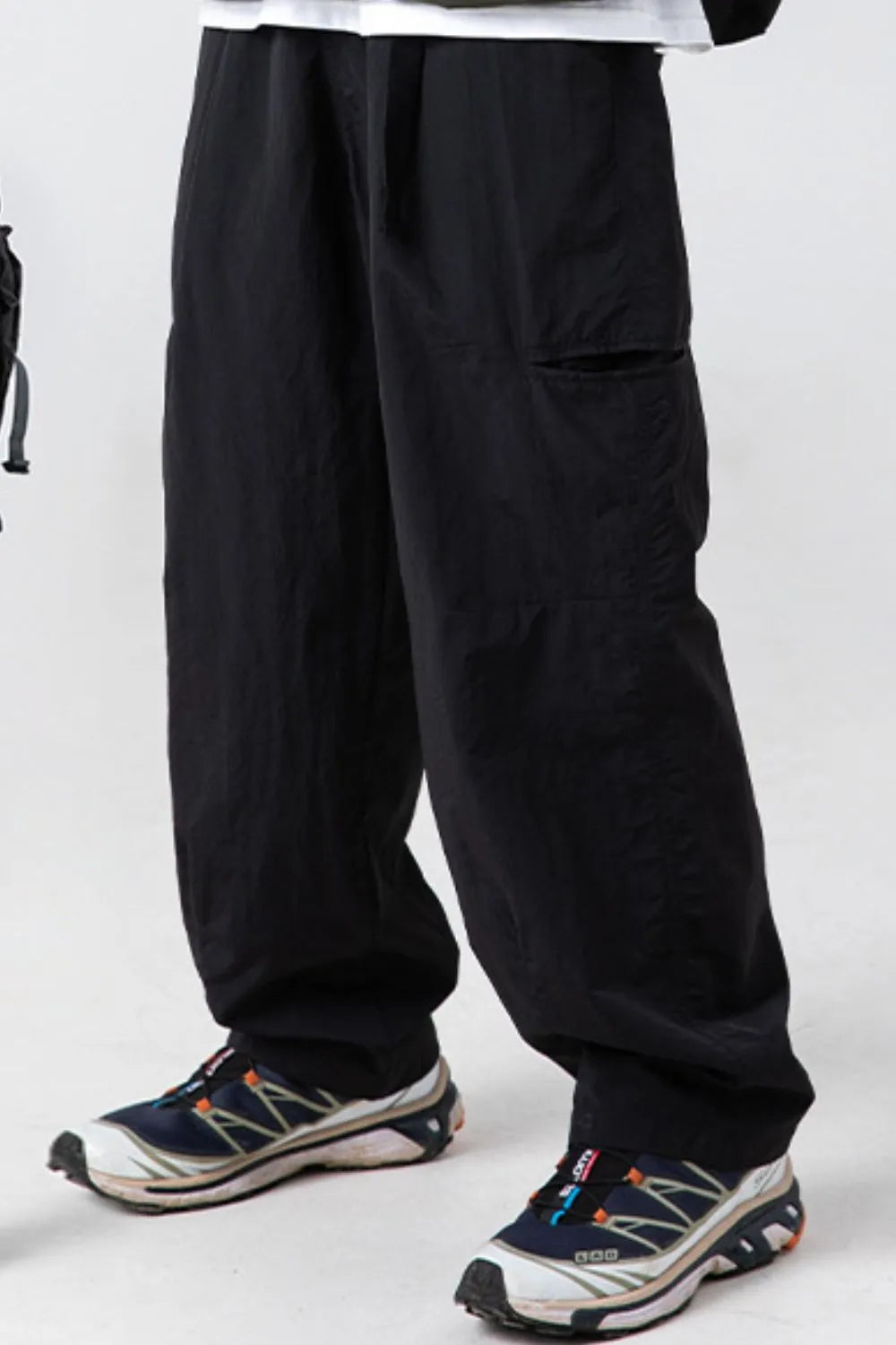 Men's Plus Size Elastic Waist Pants Black