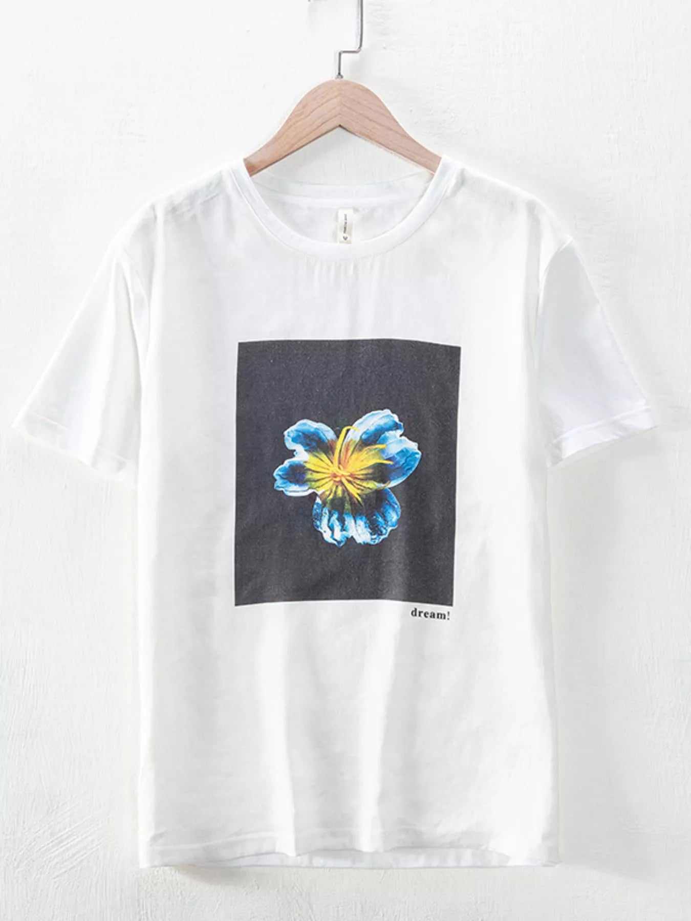 men's men's plus size floral graphic relaxed fit t-shirt - front view