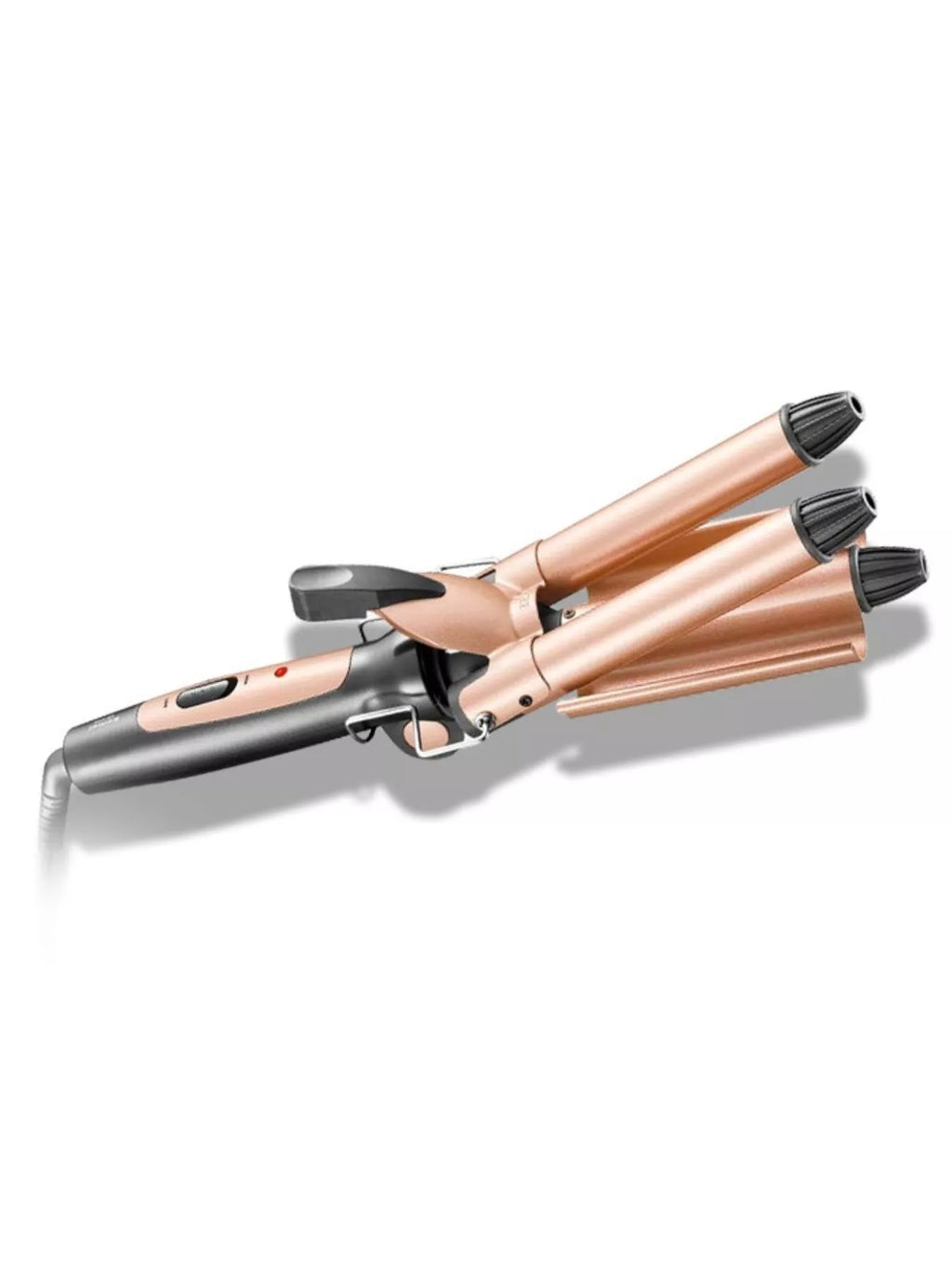 3-barrel curling iron - side view