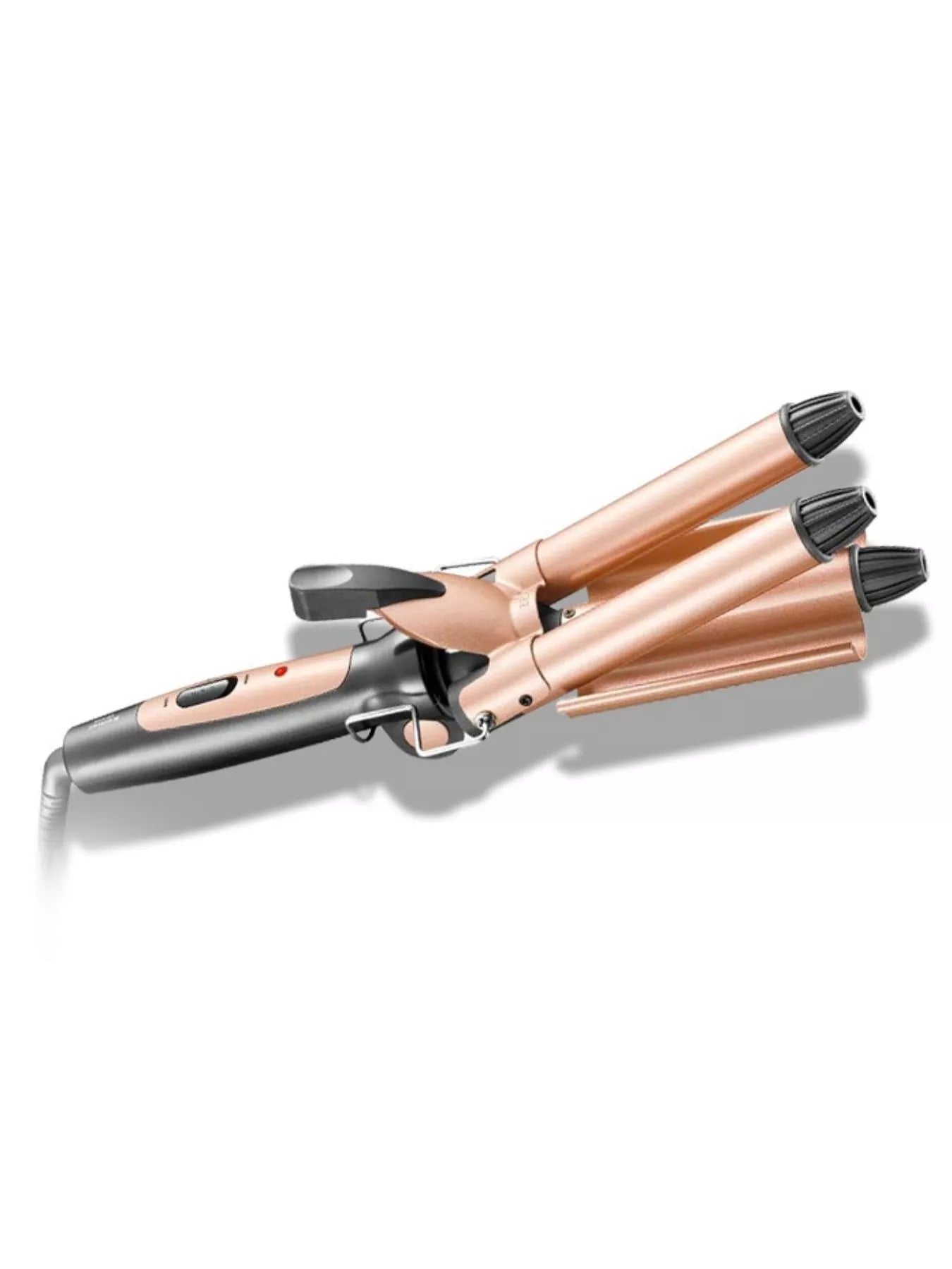 3-barrel curling iron - side view