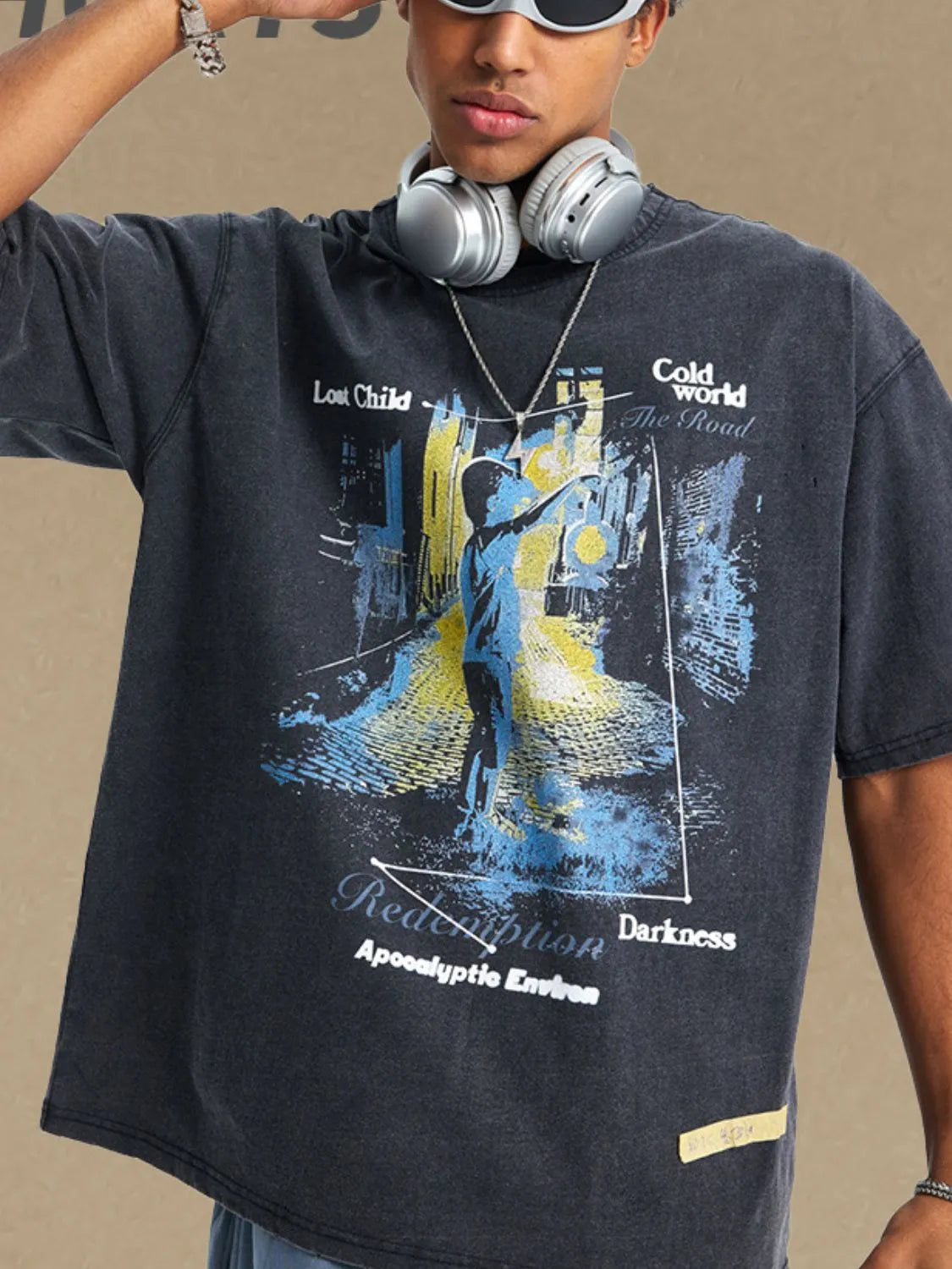 Men's Graphic Round Neck Half Sleeve T-Shirt