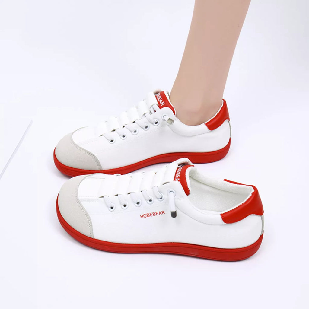 women's contrast lace up sneakers - extra view